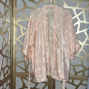Shirley Of Hollywood Satin Kimono Robe With Belt